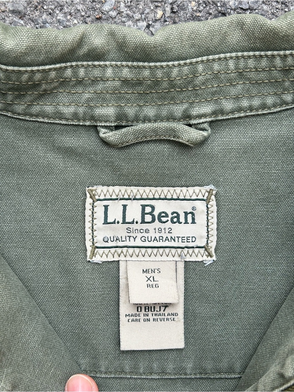 Vintage 90s L.L. Bean Military-Style Field Jacket in Olive Green - Picture 4 of 10